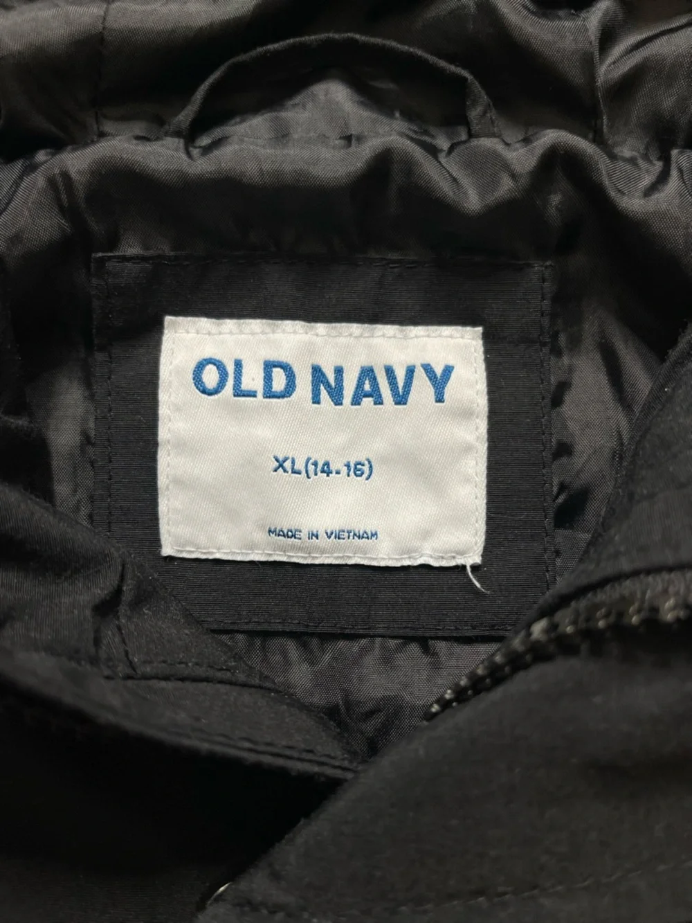 Old Navy Boys Hooded Utility Field Jacket Black XL (14-16)